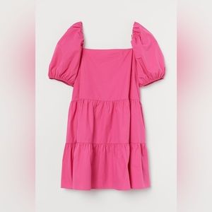 H&M Puff Sleeve Dress Pink